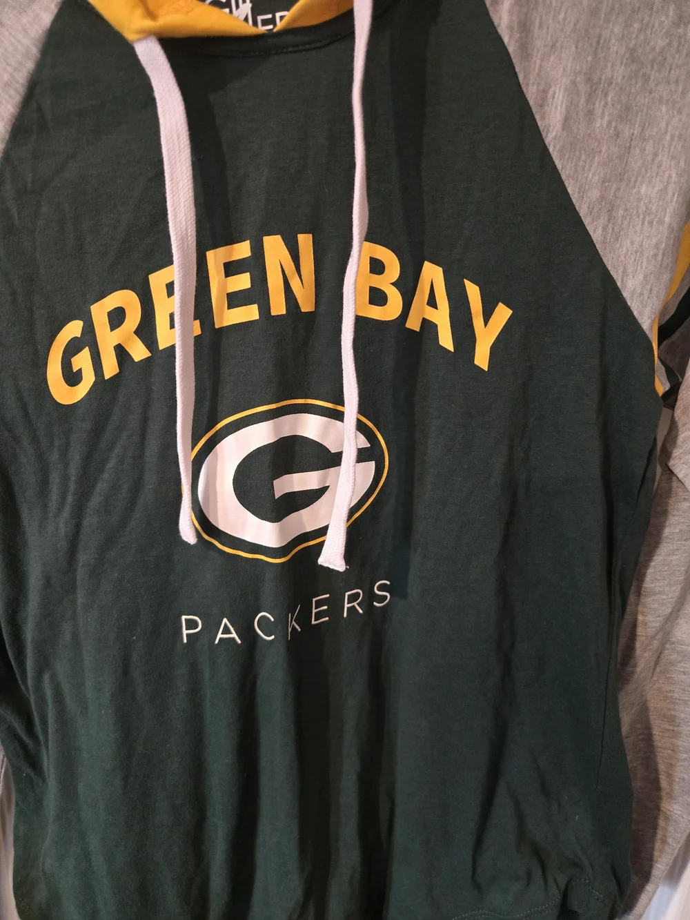 Boys' Hooded Long-Sleeve Tee - Green & Gray Large